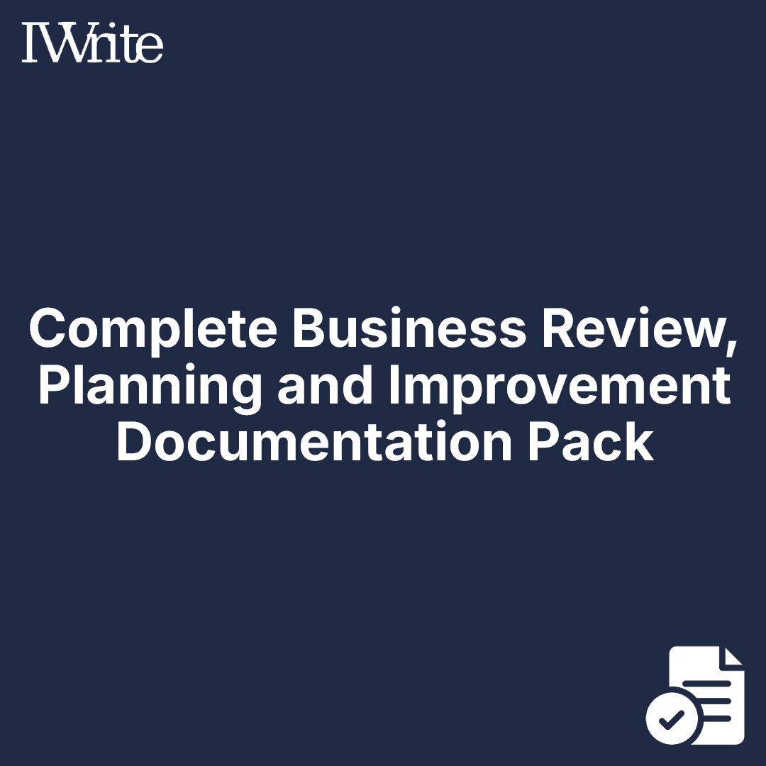 Complete Business Review, Planning and Improvement Documentation Pack