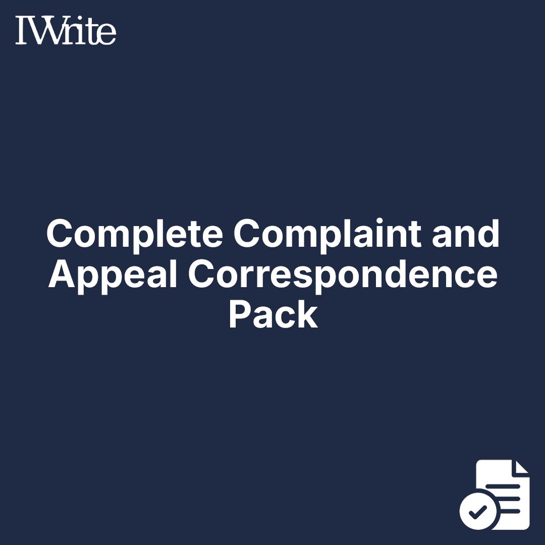 Complete Complaint and Appeal Correspondence Pack