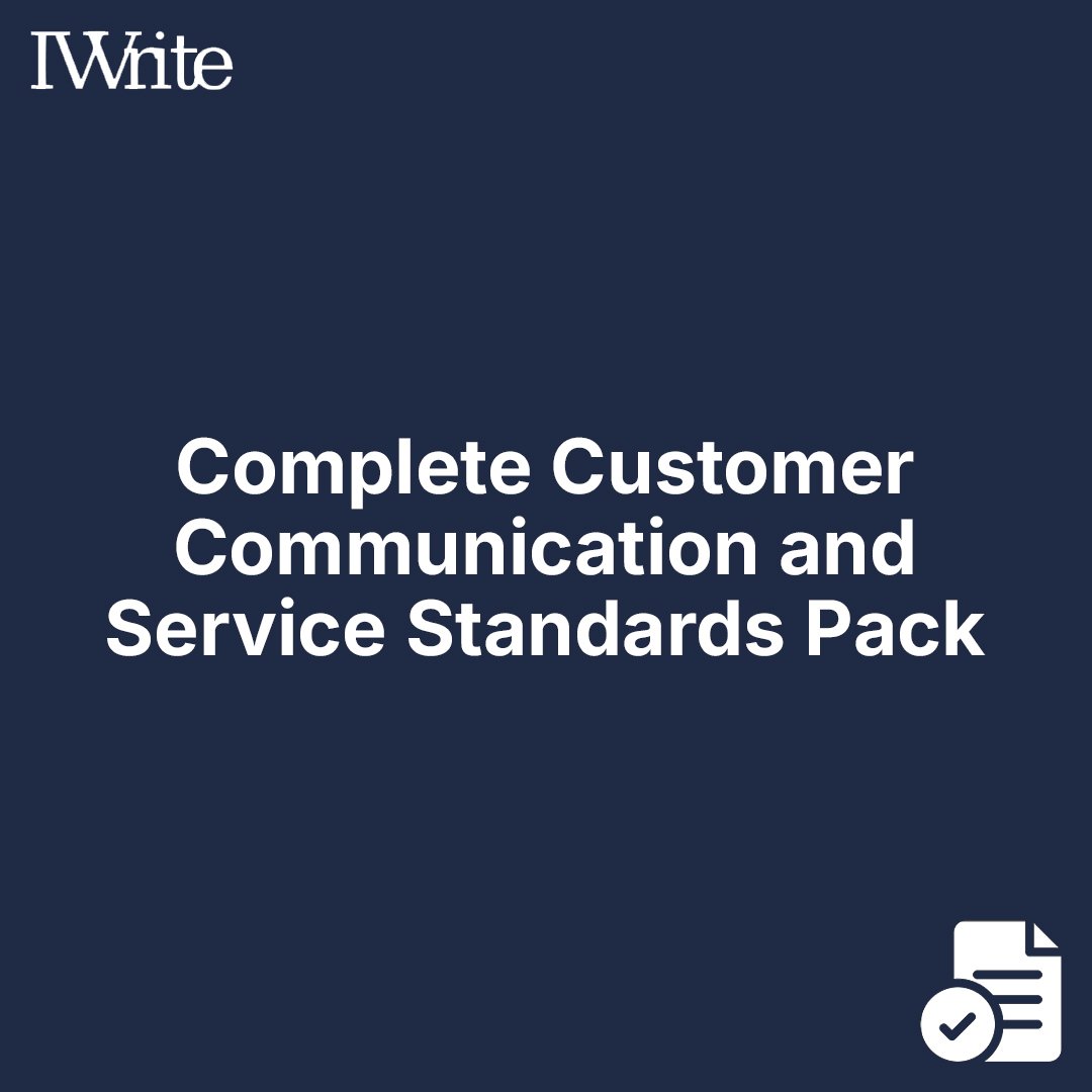 Complete Customer Communication and Service Standards Pack