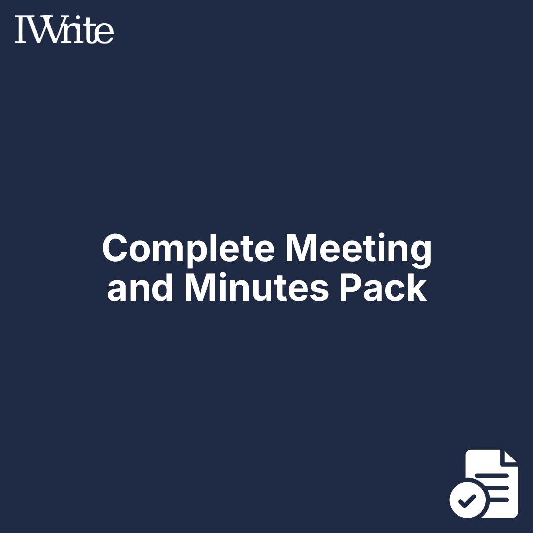 Complete Meeting and Minutes Pack