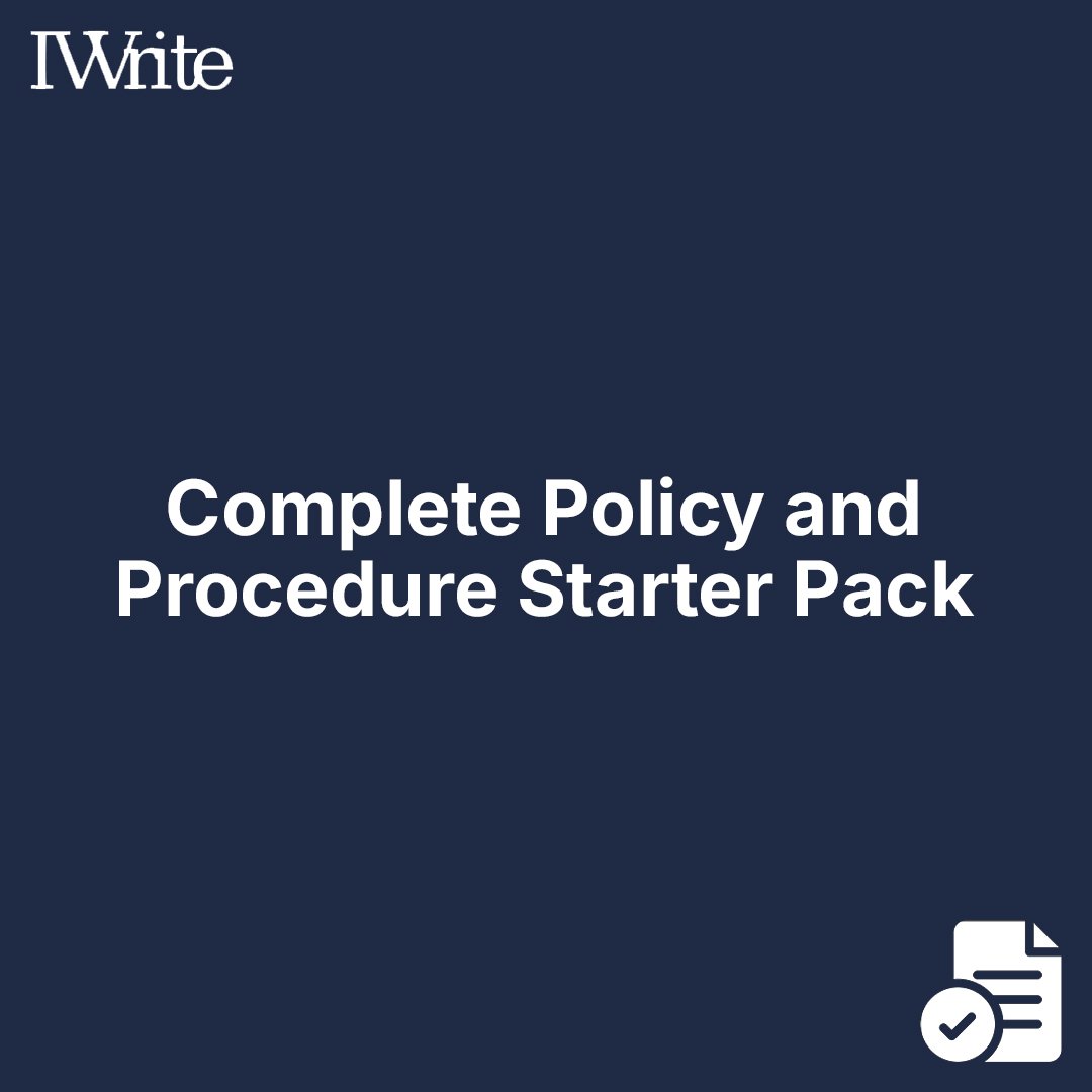 Complete Policy and Procedure Starter Pack