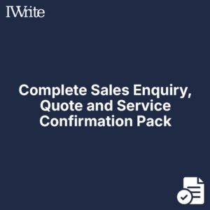 Complete Sales Enquiry, Quote and Service Confirmation Pack