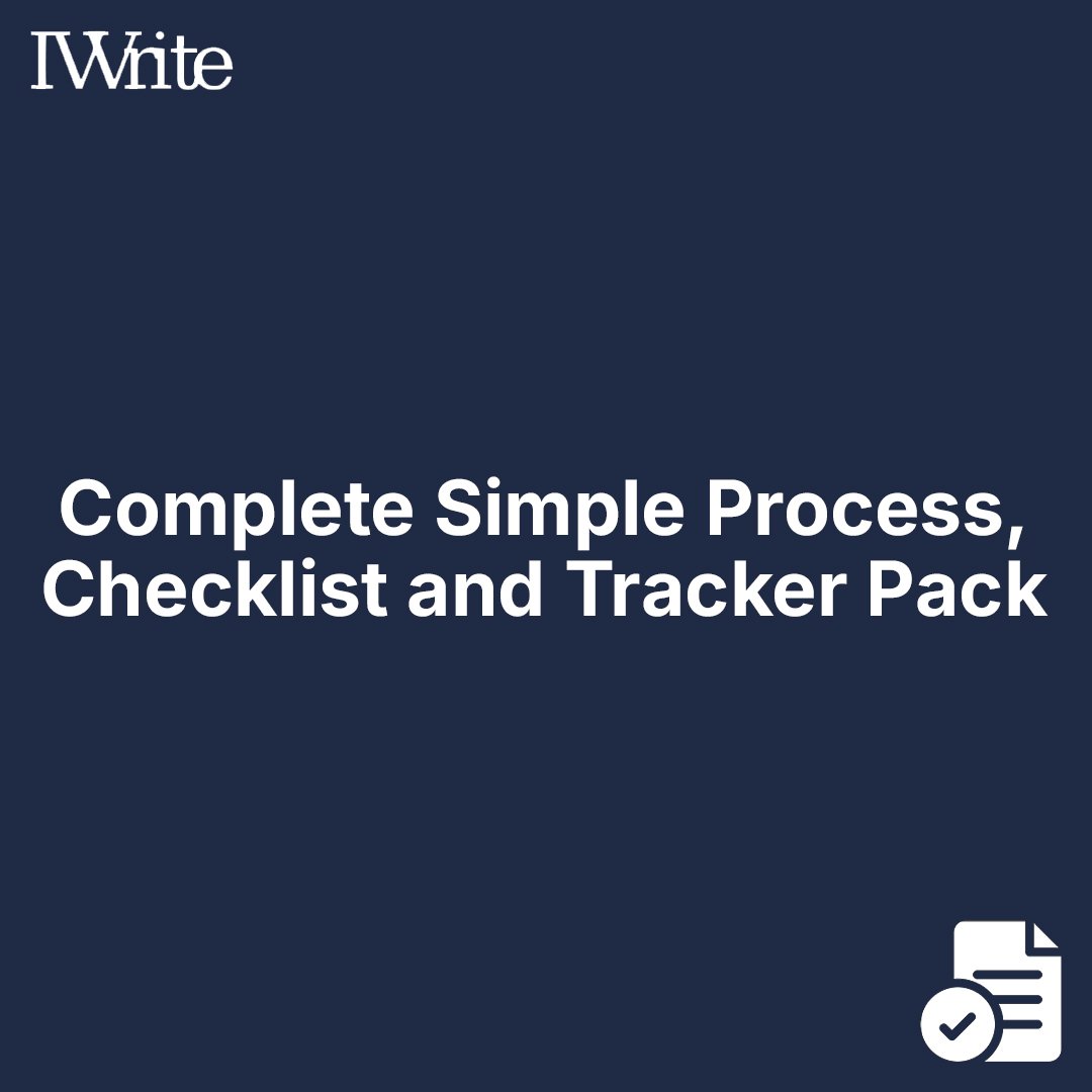 Complete Simple Process, Checklist and Tracker Pack