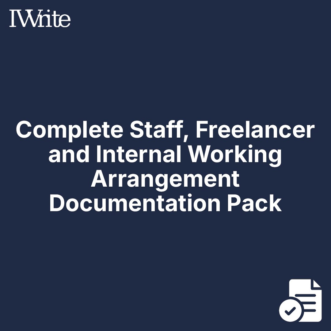 Complete Staff, Freelancer and Internal Working Arrangement Documentation Pack