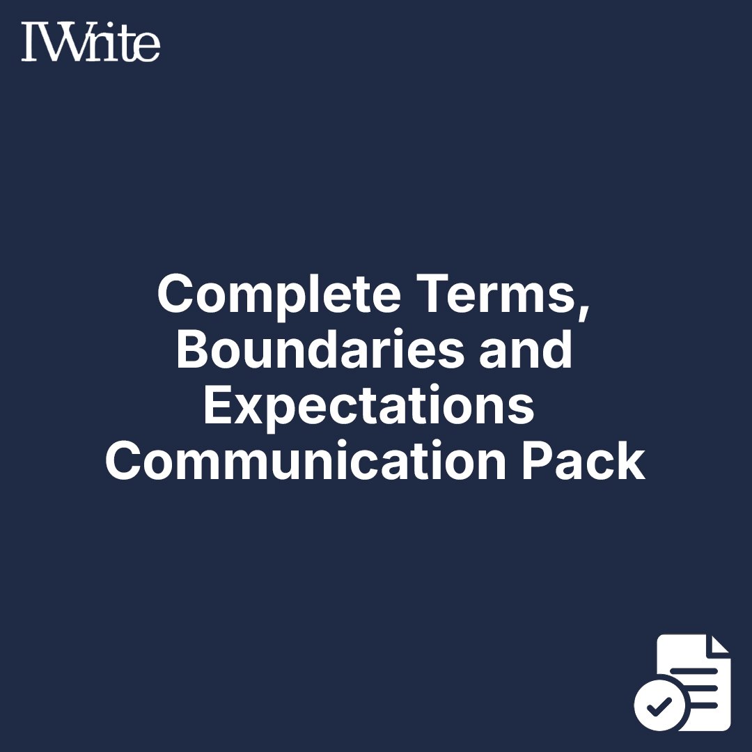 Complete Terms, Boundaries and Expectations Communication Pack