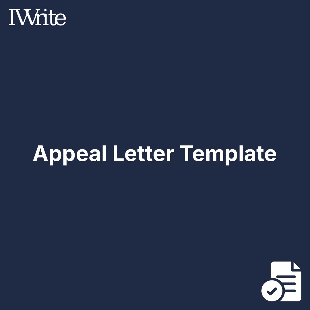Appeal Letter Template
