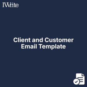 Client and Customer Email Template