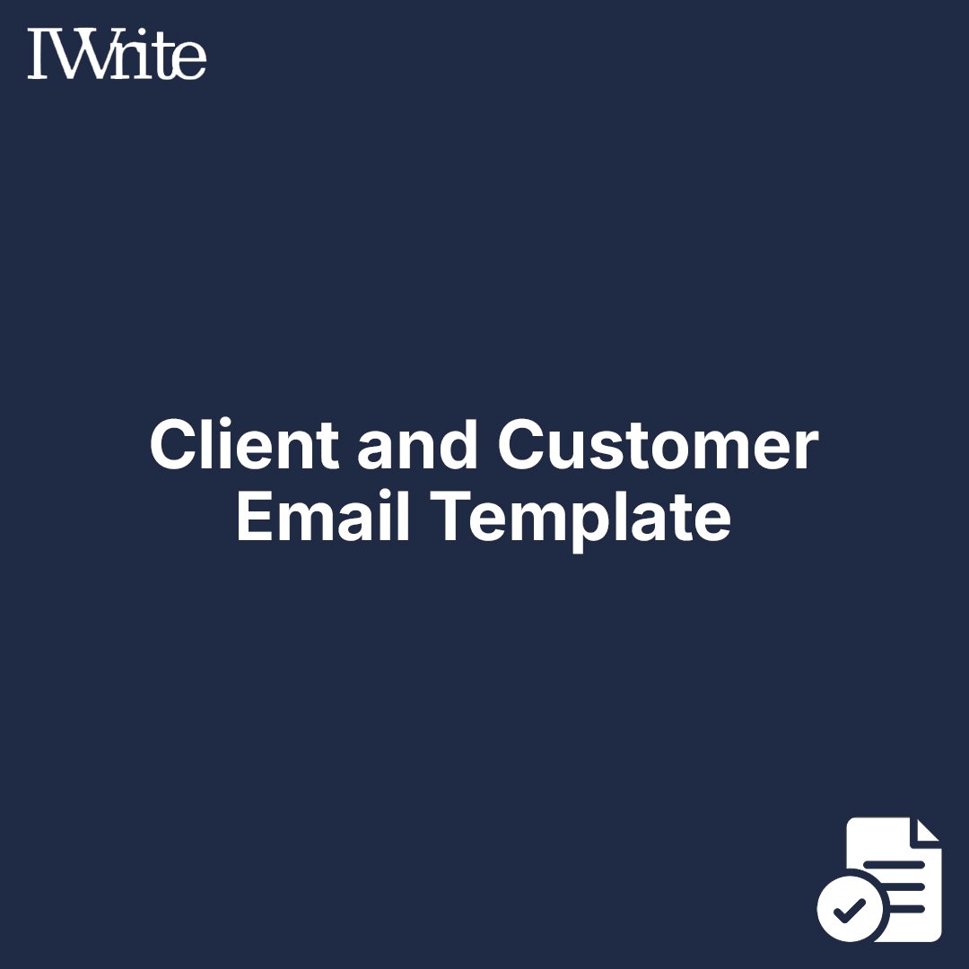Client and Customer Email Template