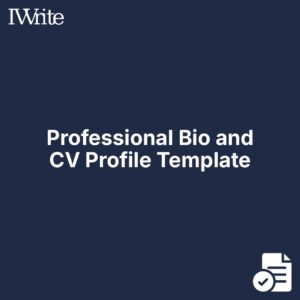 Professional Bio and CV Profile Template